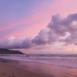 Rain clouds retires from Santa Teresa Beach Playa el Carmen next to Santa Teresa beach