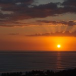 The sun reappears again to say a bientot! The sunset in Santa Teresa
